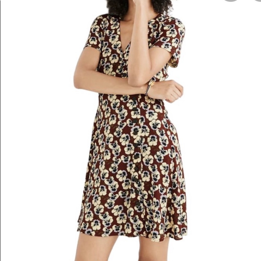 Madewell floral button wrap dress in size 12